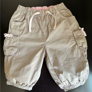Charming 3T (36 mos) Jacadi Paris tan and pink cropped pants